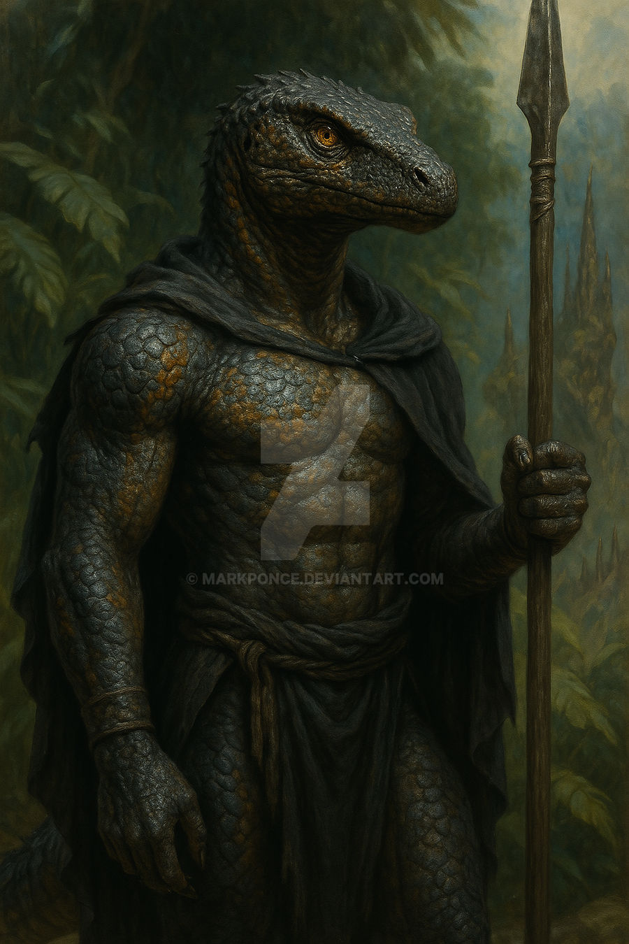 Bionic Lizardfolk LizardFolk Portrait by MarkPonce on DeviantArt