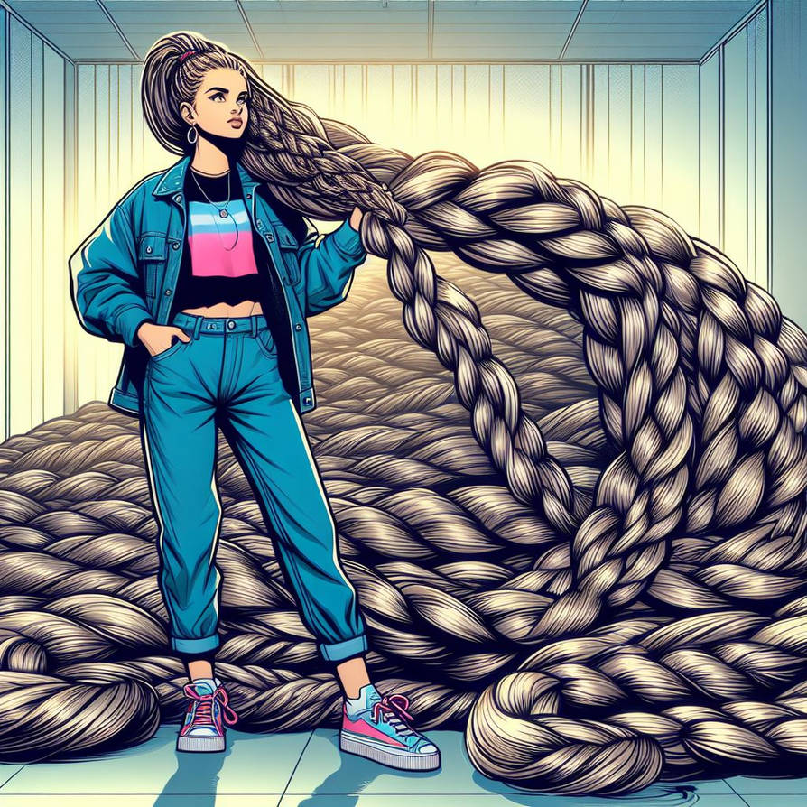 Thick braids make a stack by BlinkMarker on DeviantArt