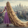 Rapunzel overlooking
