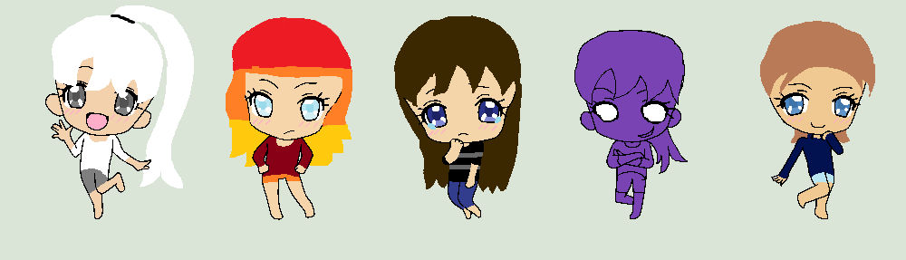 Crystal, Flame, Chris, Purple Girl, and ME!