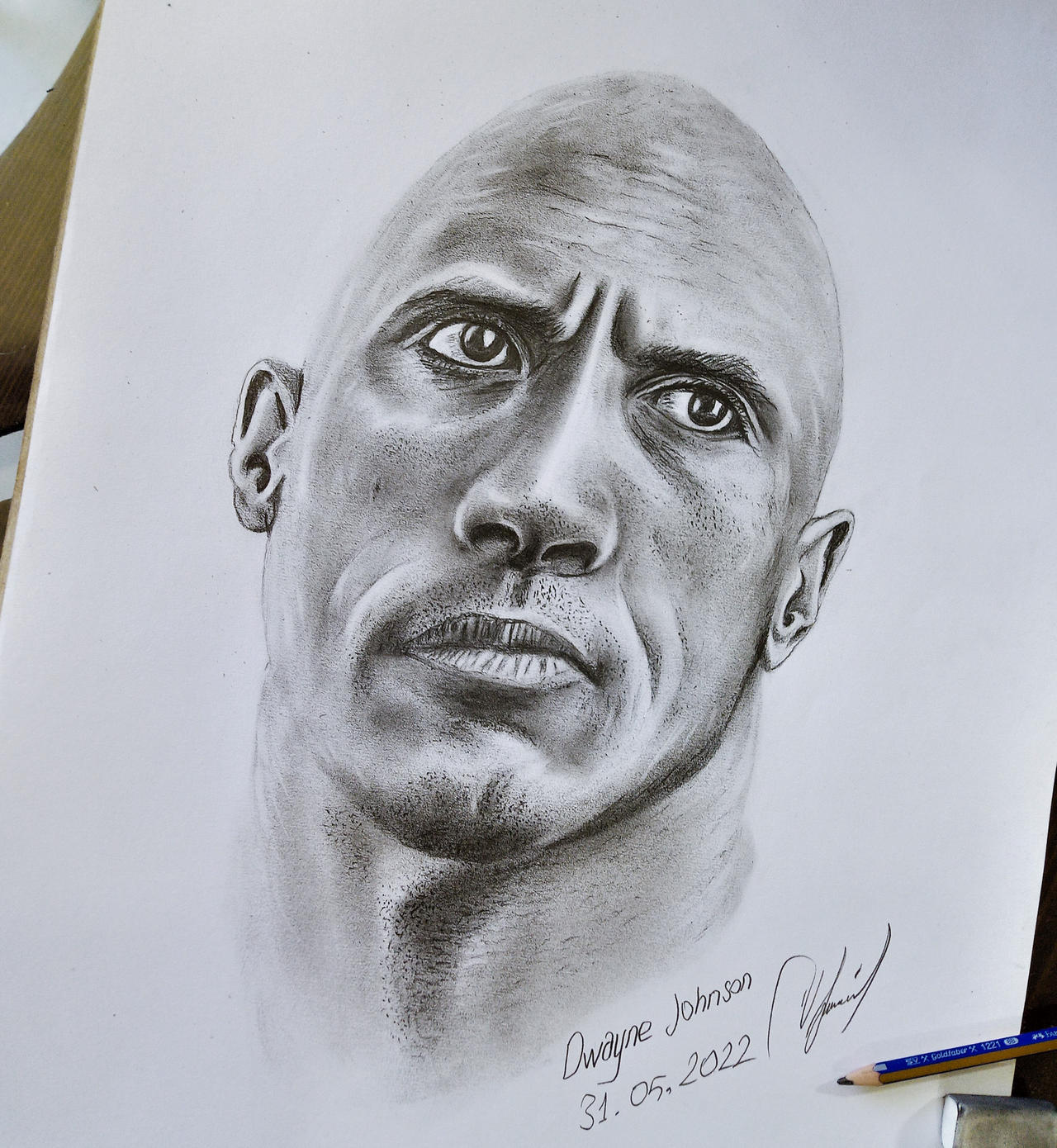 Dwayne Johnson, portre drawing,pencil art by cizmelikarakalem on DeviantArt