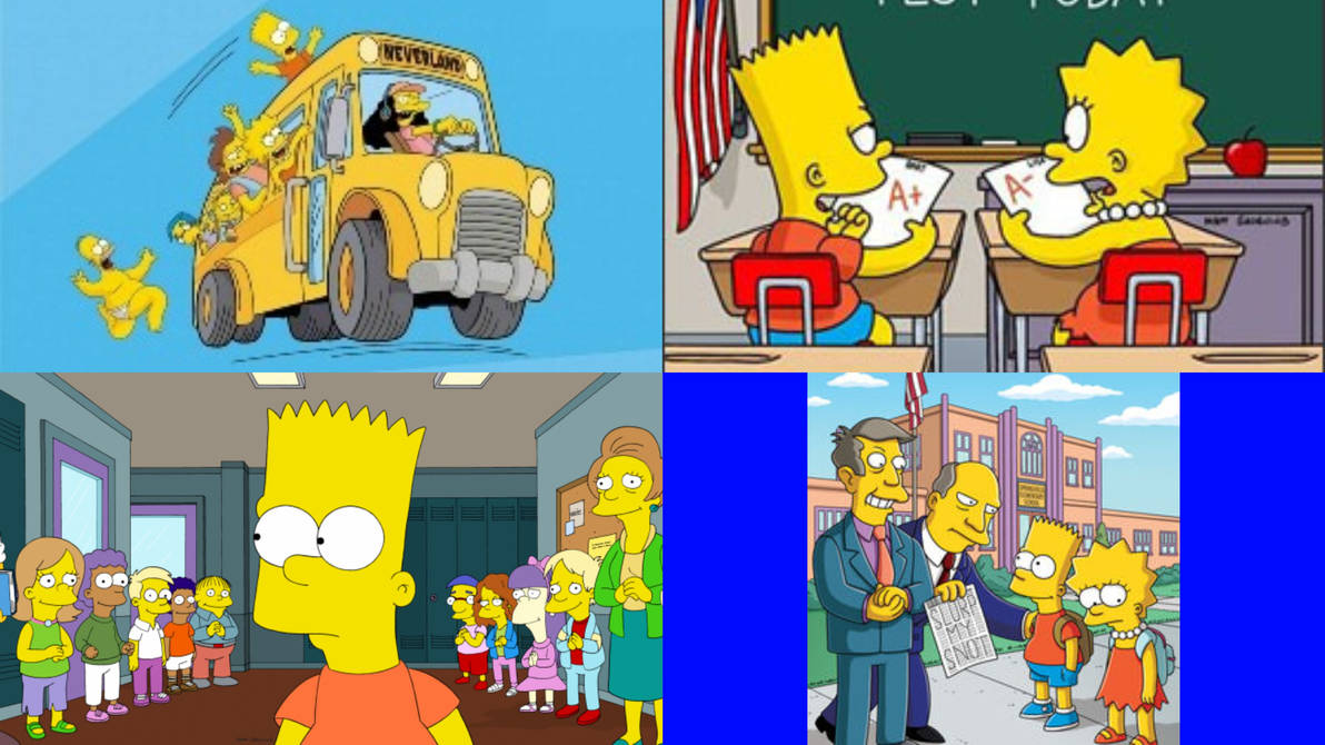 Bart Simpson Routine Simpsons Bart'S First Day Of School
