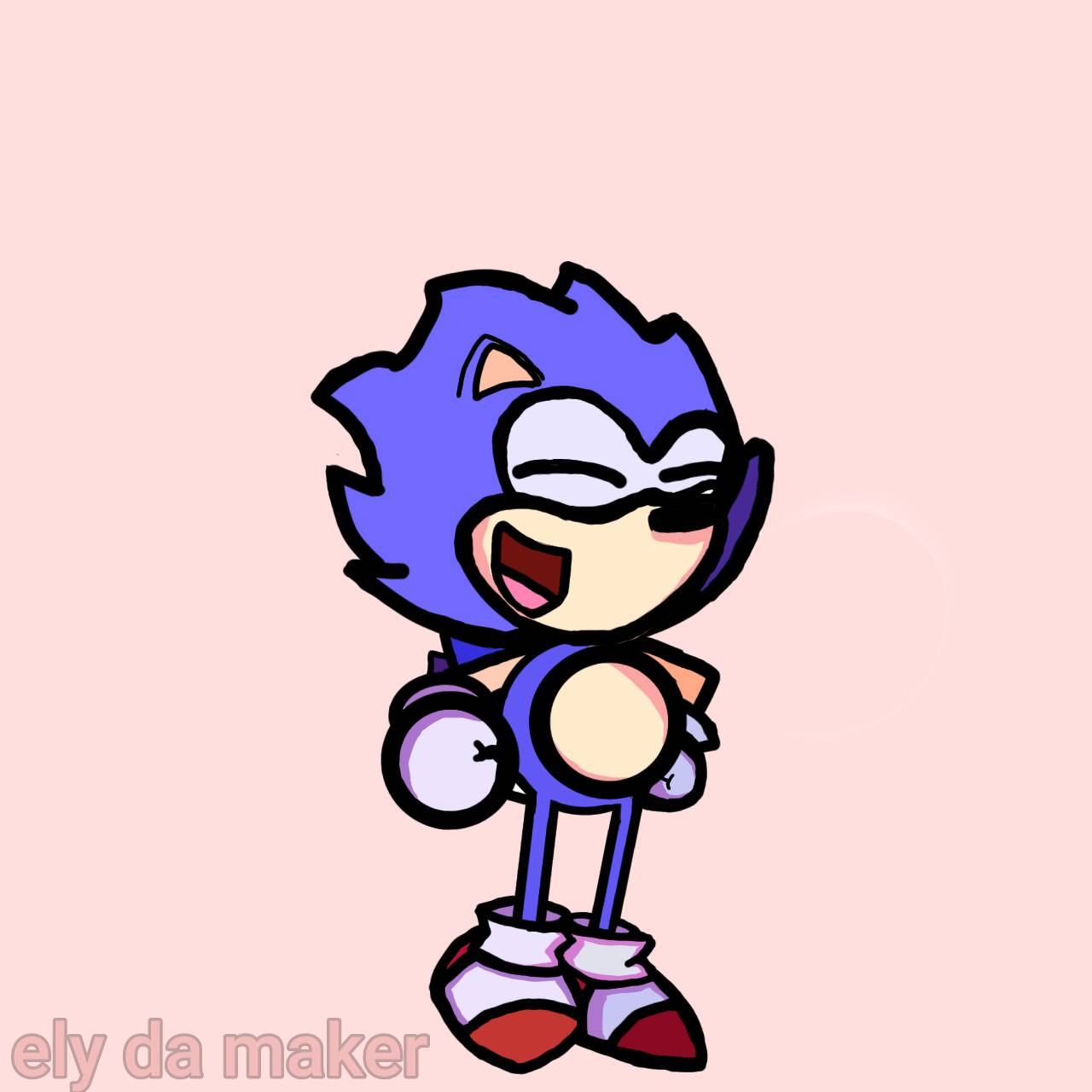 Sonic laughing(my firts fanart) by ualalaoallal on DeviantArt