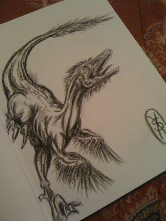 raptor sketch by sheldonatts on DeviantArt