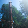 Rusted fence