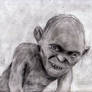 Gollum (Amgul) from LOTR - graphite pencil