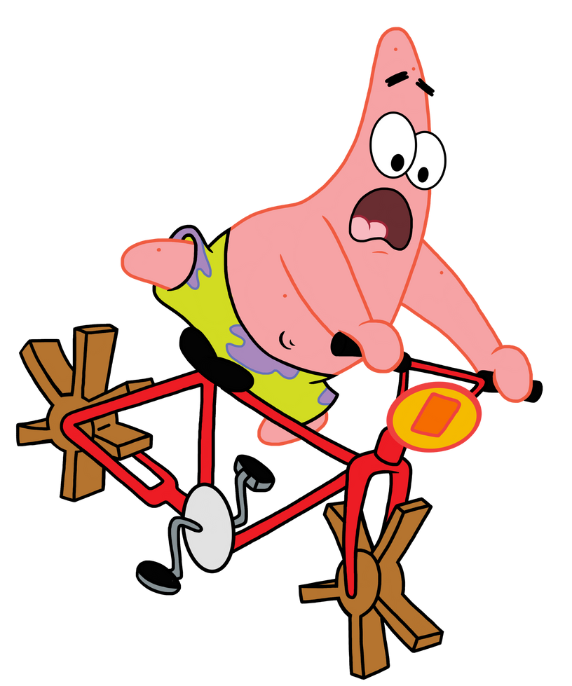 Patrick Star riding a Bicycle by UnoMonther82 on DeviantArt