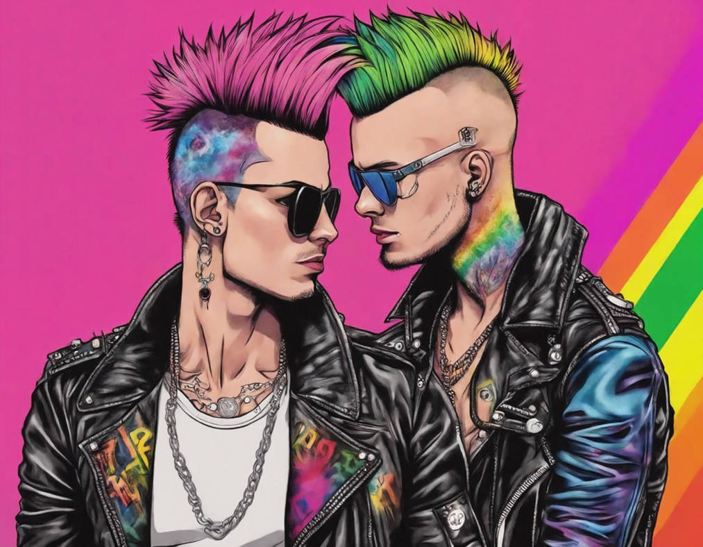 Male Punk Sexy Gay Rainbow by JockstrapBulge on DeviantArt