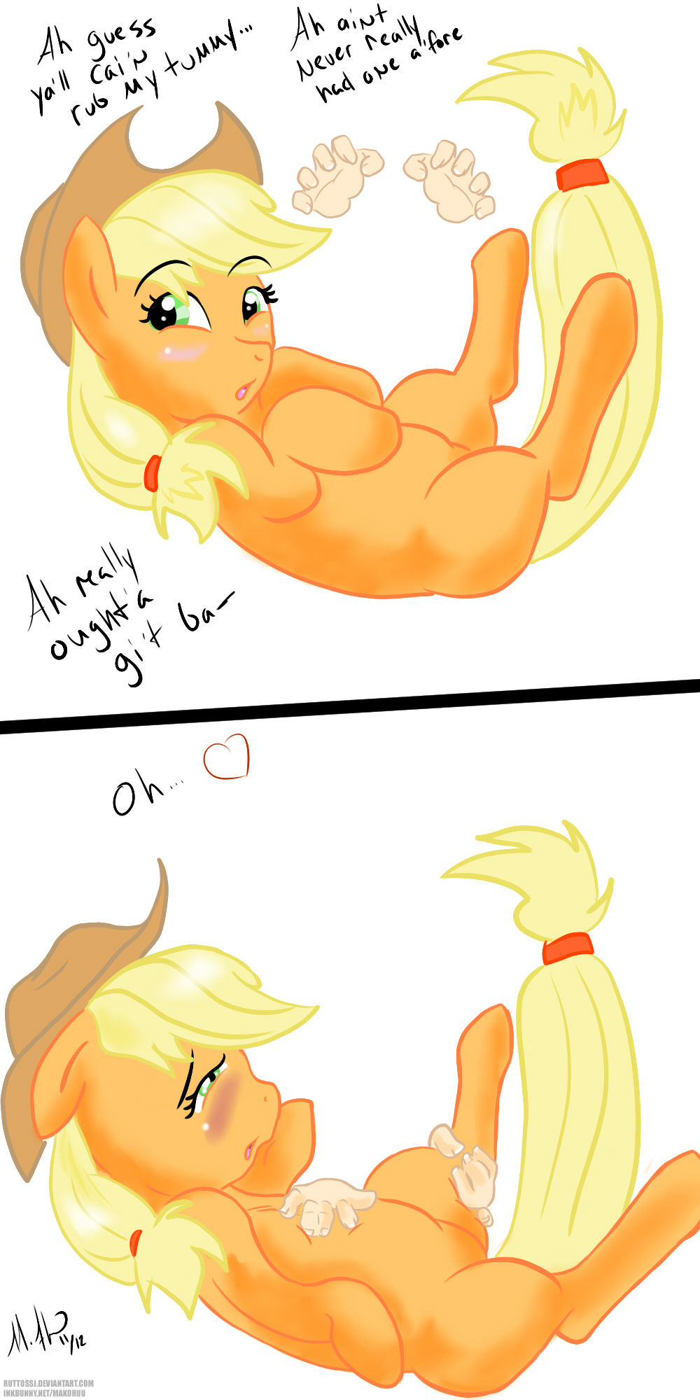 Tummy Rubs - Applejack