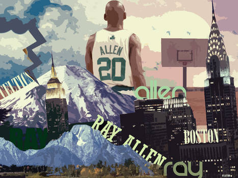 Ray Allen Collage Wallpaper