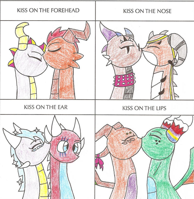 Cute Kiss Meme Dragons 3