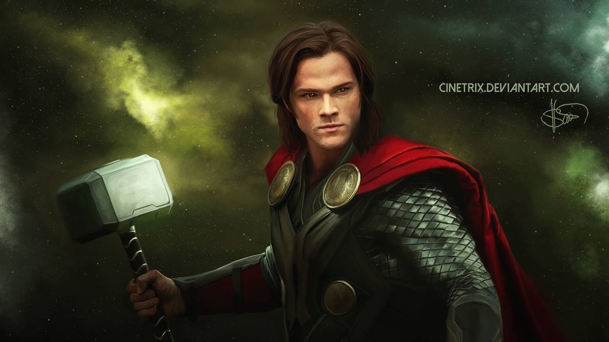 Sam Winchester as Thor // digital painting