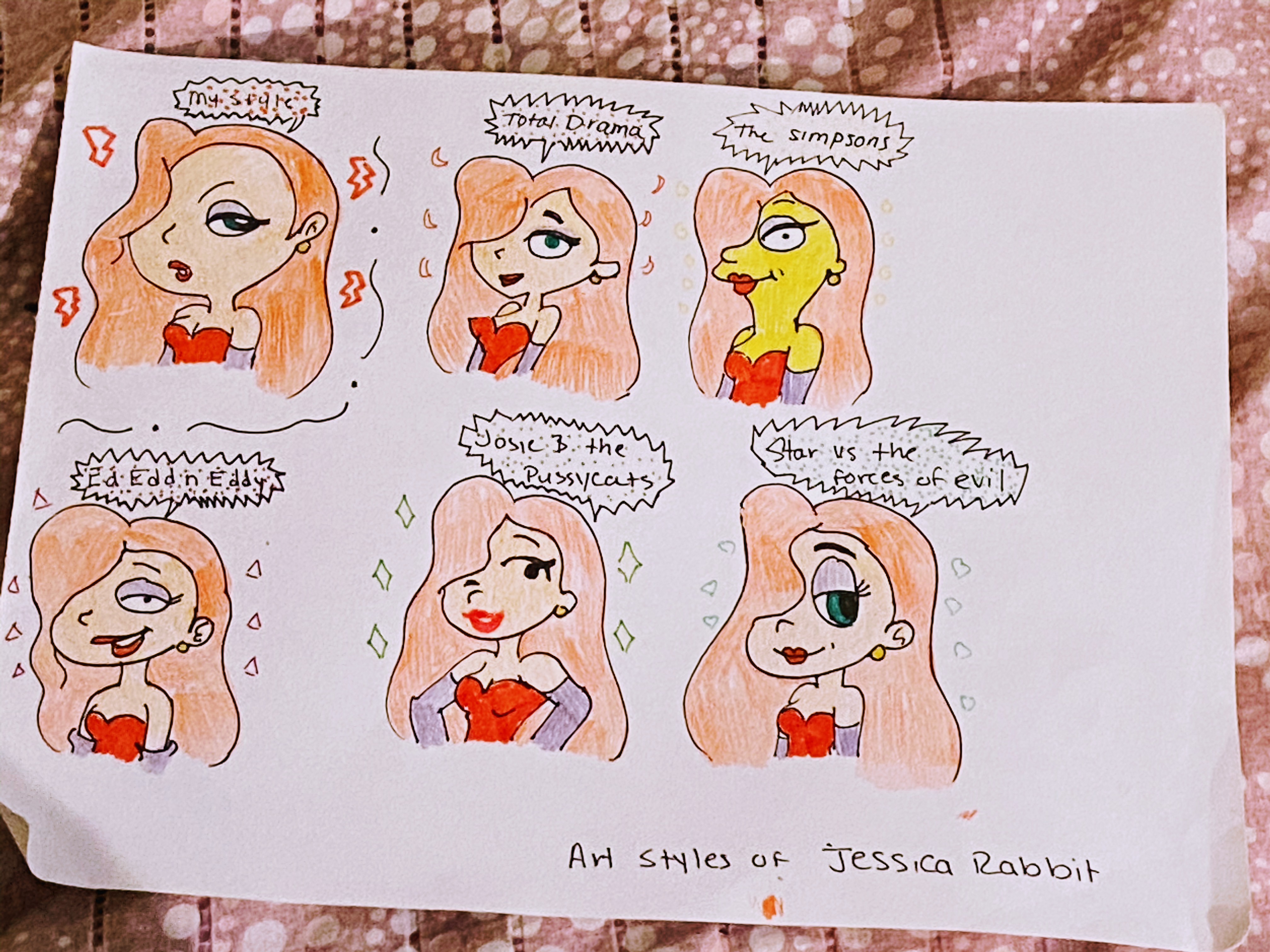 Different styles of Jessica Rabbit by emilyjulien34 on DeviantArt