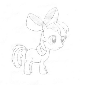 Apple Bloom Staring Into Space sketch