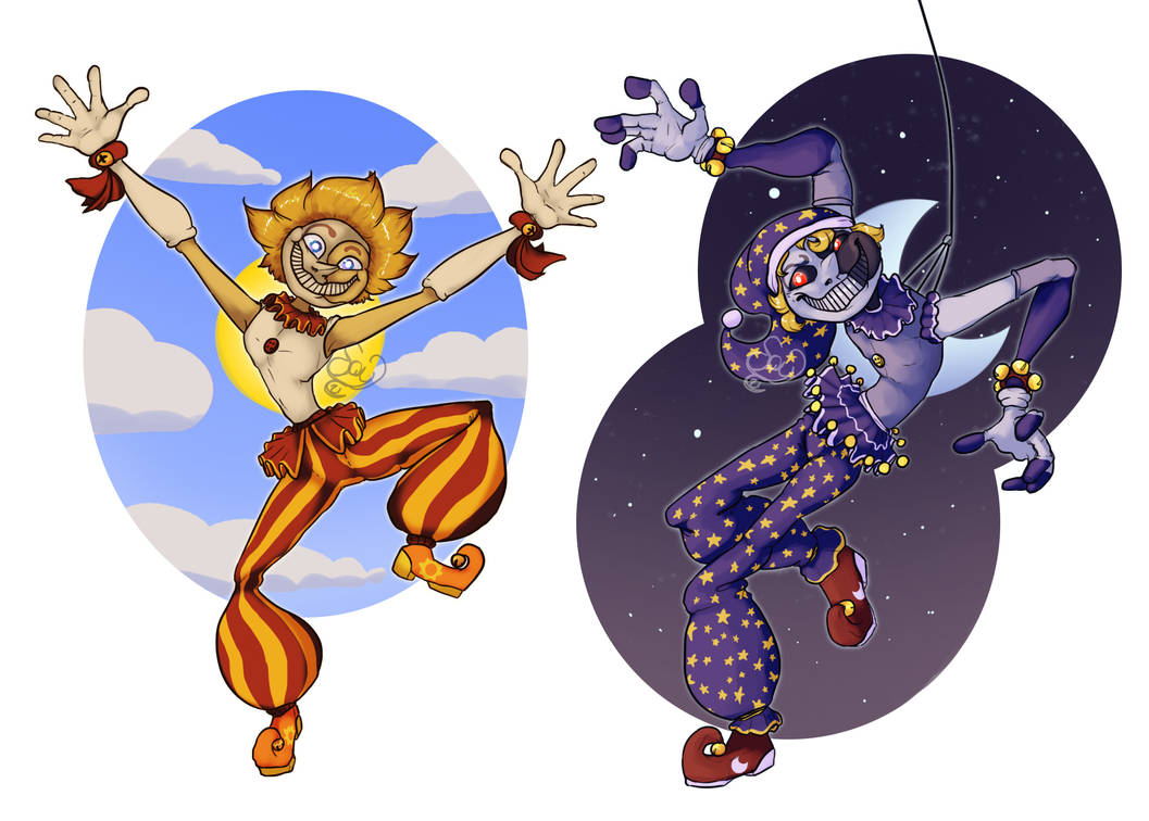Fnaf SB | Sunrise and Moondrop by QuelendUnderground on DeviantArt