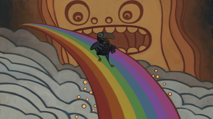 Rainbow Raven by atomicman on DeviantArt