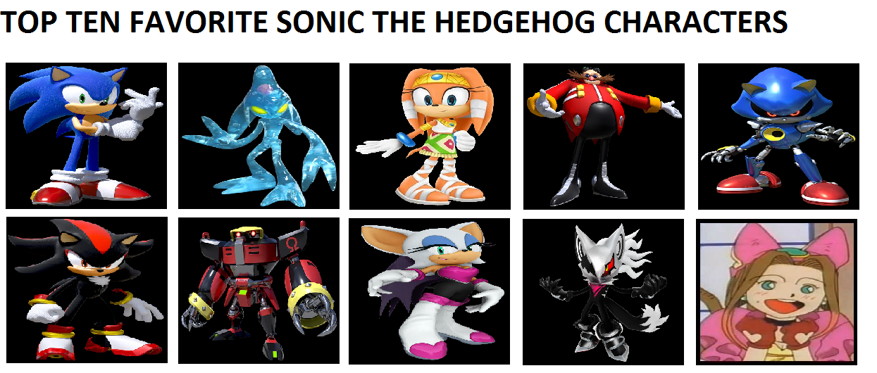 Top 10 Favorite Sonic the Hedgehog characters by KoopaArt10141989 on ...