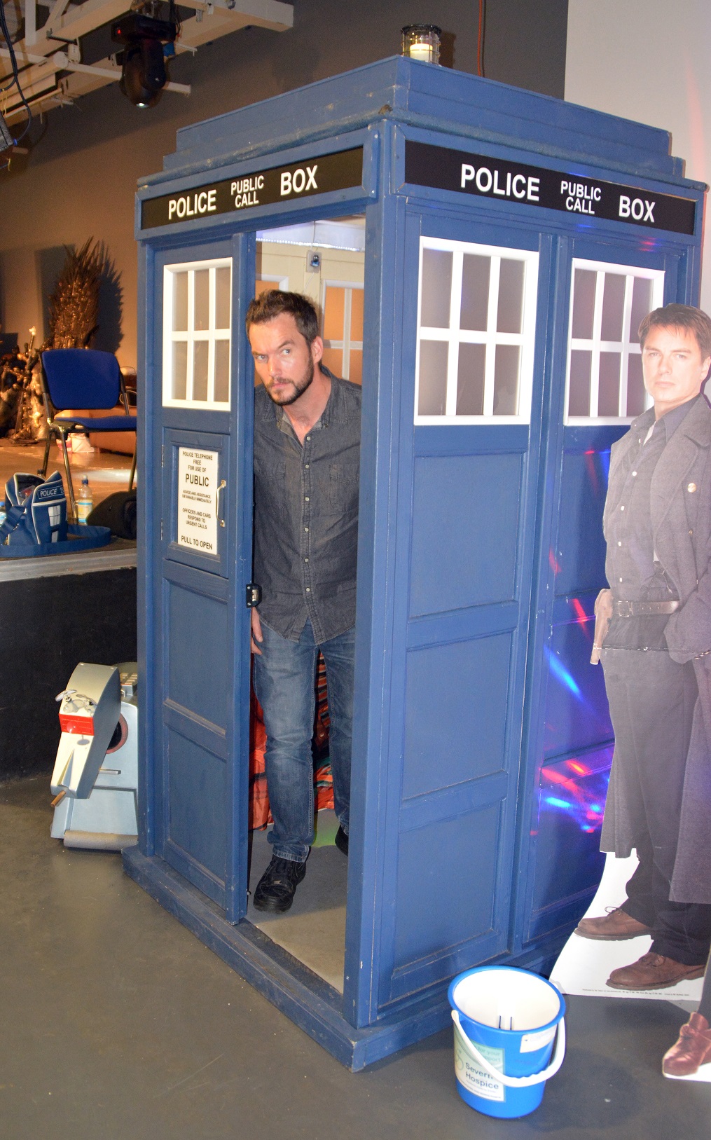 Gareth David-Lloyd in the TARDIS (2)