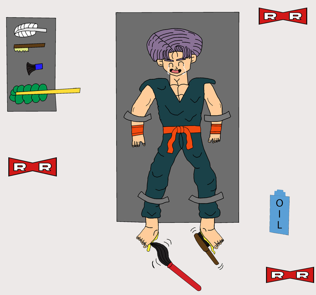 Trunks captured by the red ribbon army by jonbubble on DeviantArt