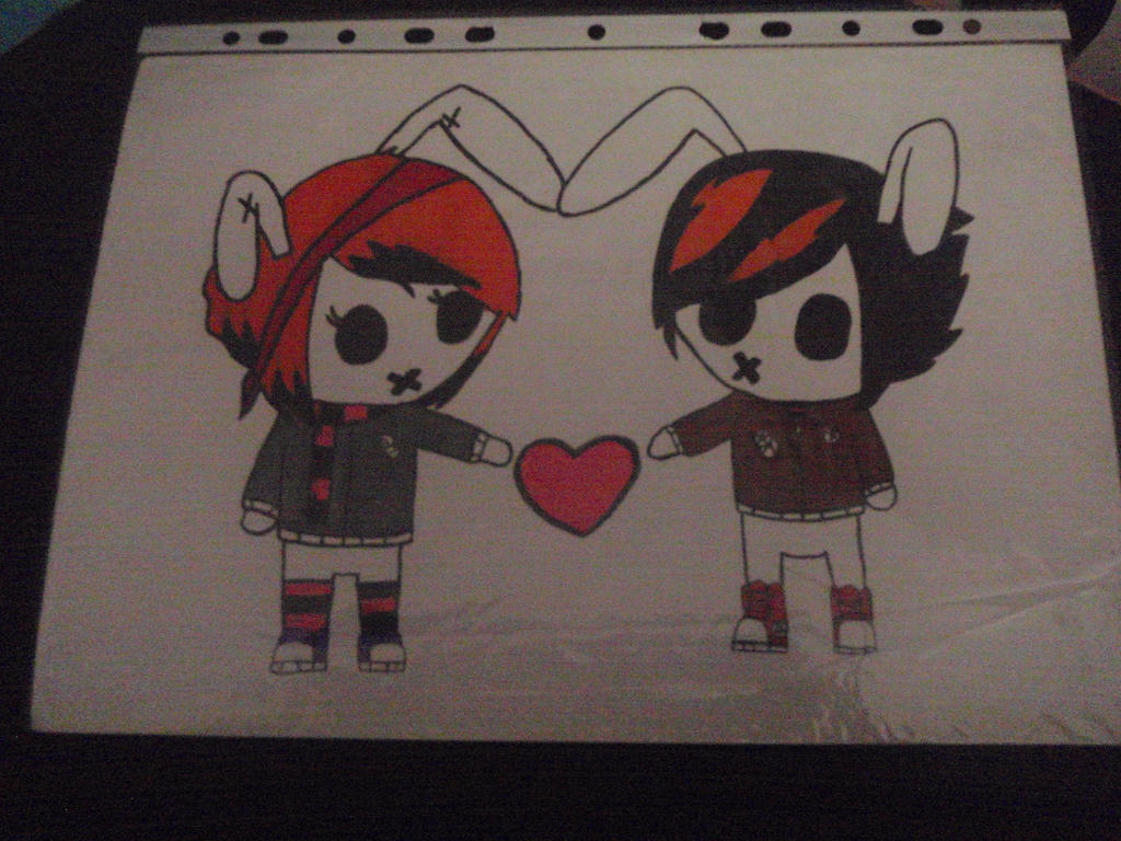 Emo Rabbit Couple by StachePoetX on DeviantArt