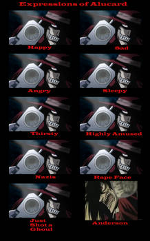 Expressions of Alucard