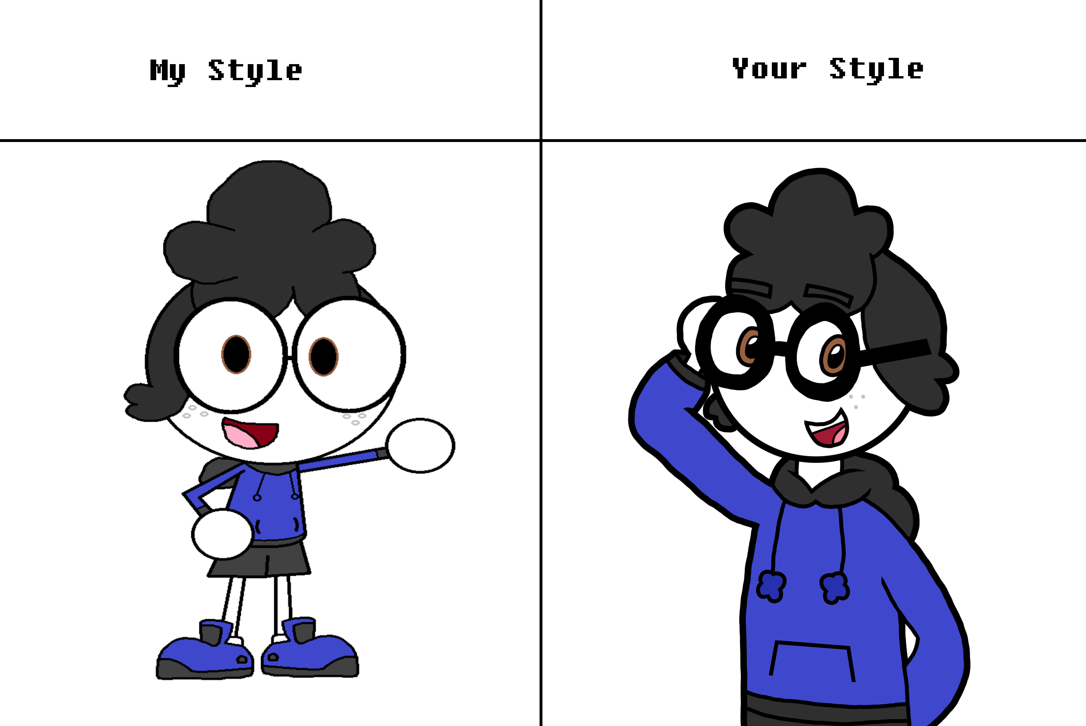 First time drawing RT! (My Style vs. Your Style)