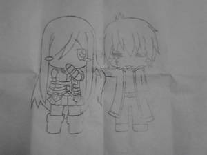 Chibi erza and jellal