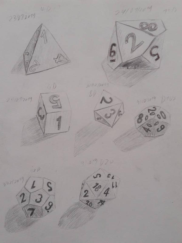 Dice Set Drawing dice drawing by FrederickGroffin on DeviantArt