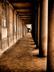 Sepia toned walk