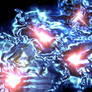 blue flash of light