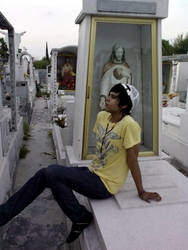 Boy In Cementery