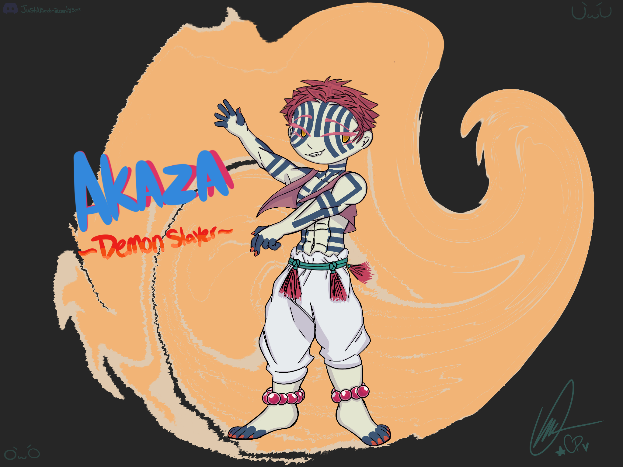 Akaza from Demon Slayer in my style! by JustARandomFurryyyyy on DeviantArt
