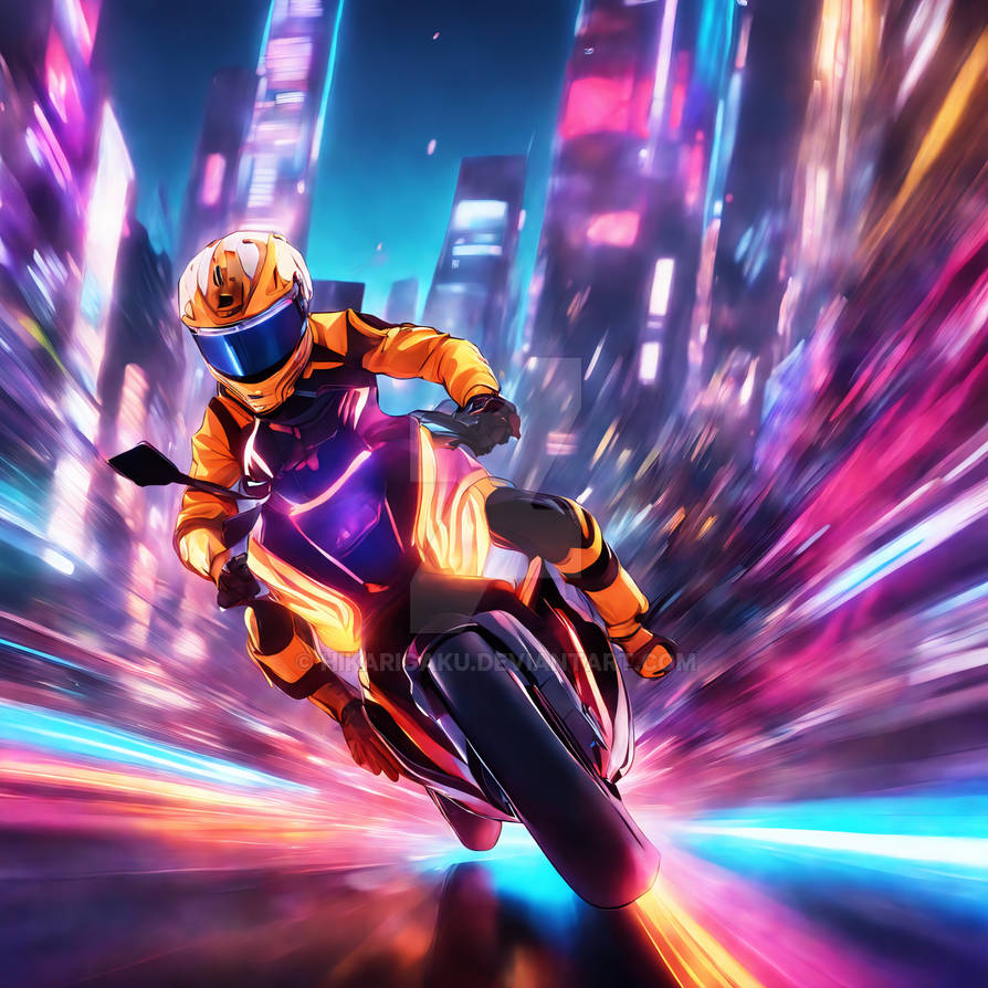 Anime racing scene featuring a dynamic character. by Hikarigaku on ...