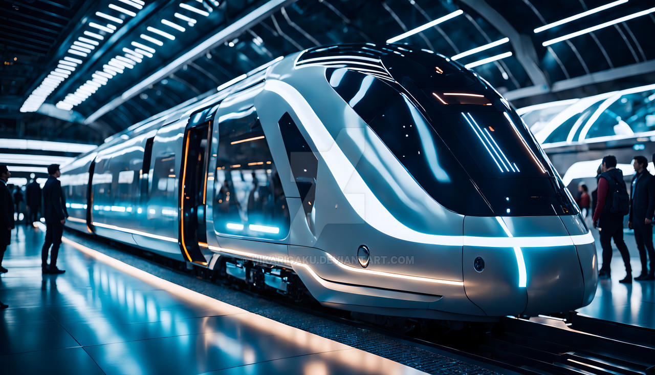Tech Train A futuristic train at a high tech station. by Hikarigaku on DeviantArt