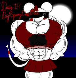 Drawtober 2024 Day 14: Big Spooky Pecs Flex