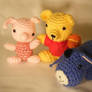 Pooh, Eeyore, Piglet Amigurumi