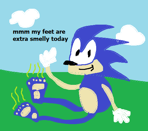 sonic has really smelly feet by givemesmellyfeet on DeviantArt