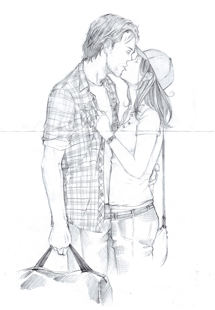 How to Draw Couple Kissing