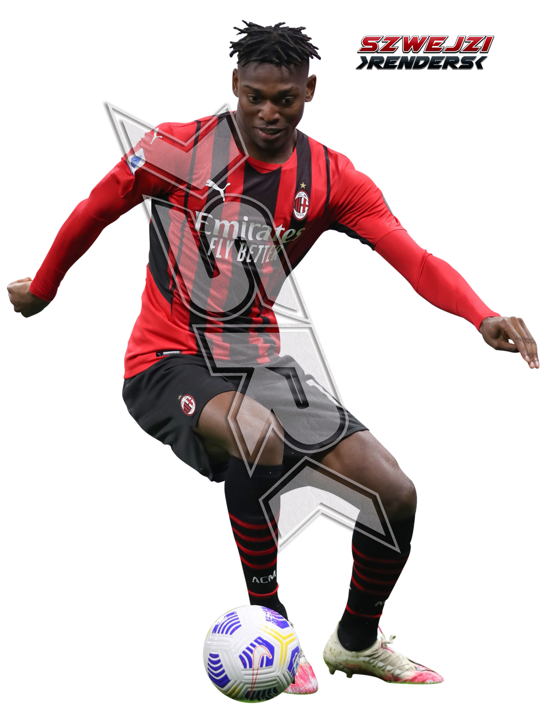 Rafael Leao transparent png render free in 2023