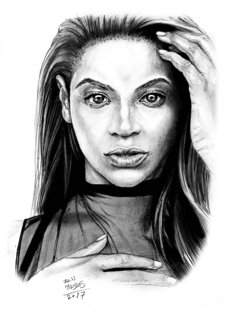 Beyonce, pencil. by BenMilnesArt on DeviantArt