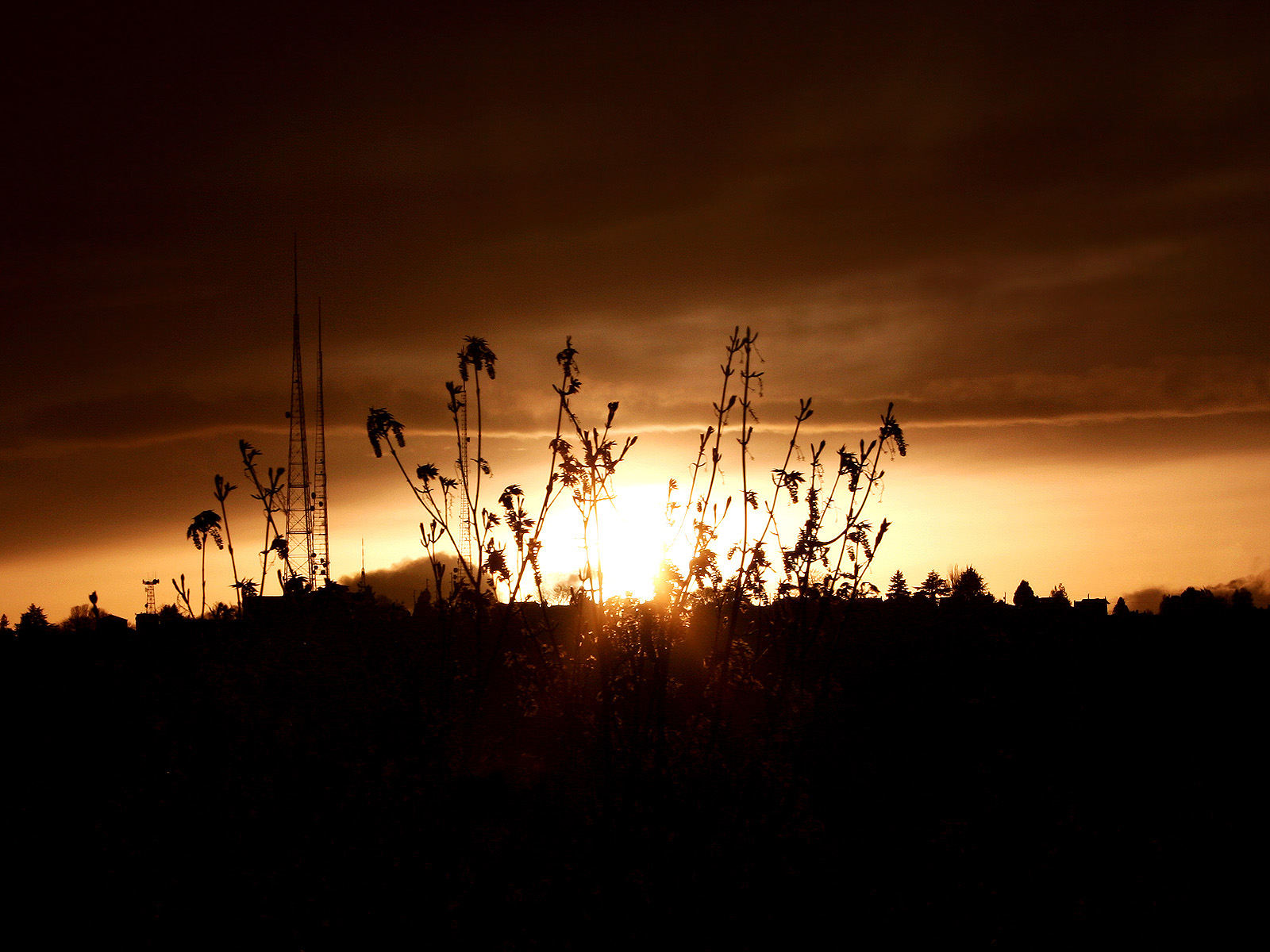 Sunset via I-5