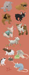 Cartoon animals study by Caravaggia