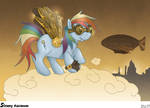 Steampunk Rainbow Dash by Caravaggia