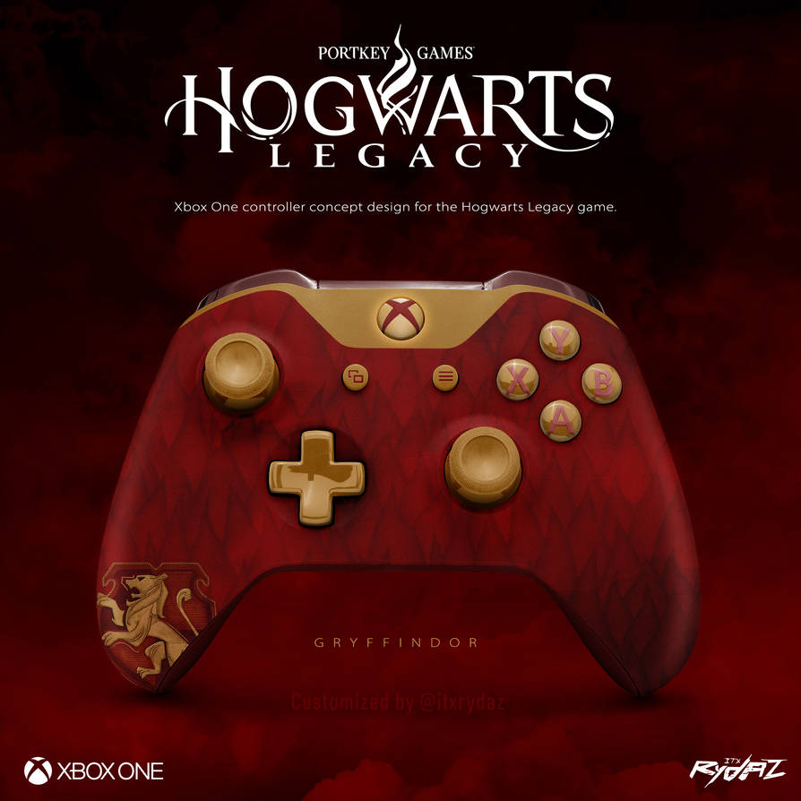 XBOX ONE controller | Hogwarts Legacy Gryffindor by itxRydaz on DeviantArt