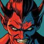 Devil in Red and Blue