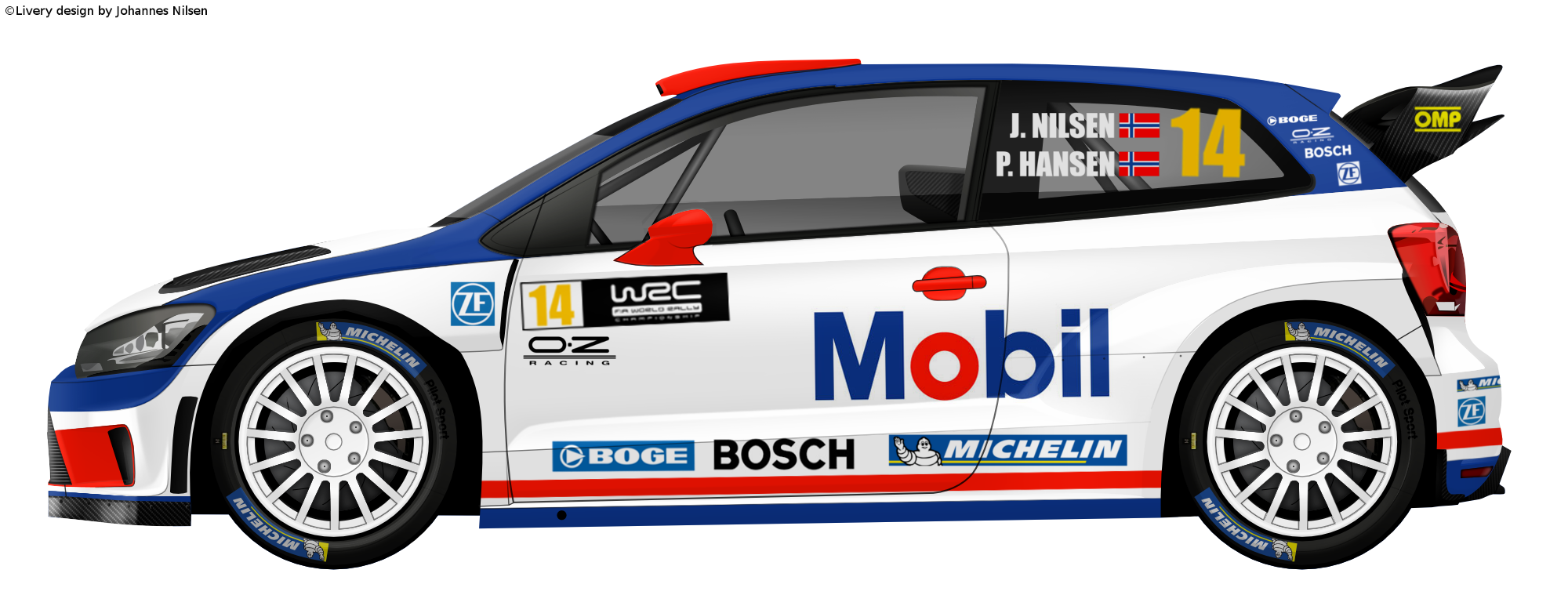 Volkswagen Polo WRC Mobil Racing design 2