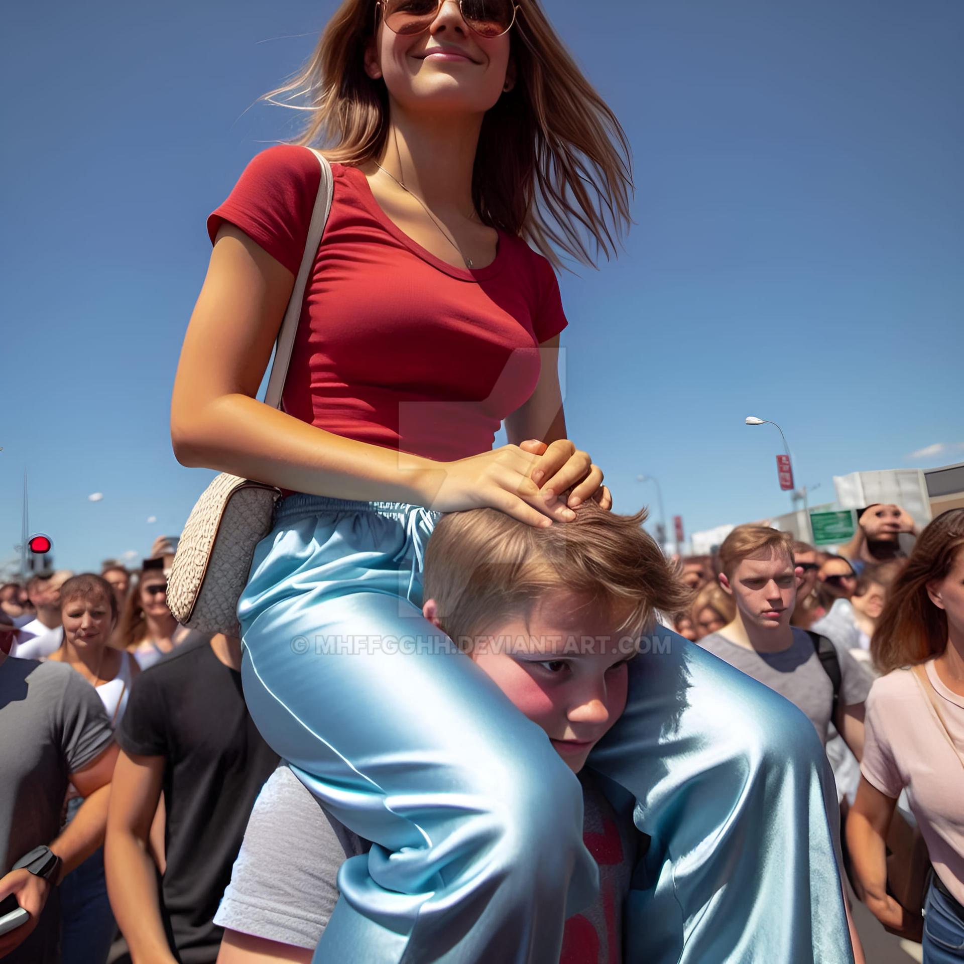 Shoulder Rides Concert Woman riding on shoulders at a music festival by mhffgghh on DeviantArt