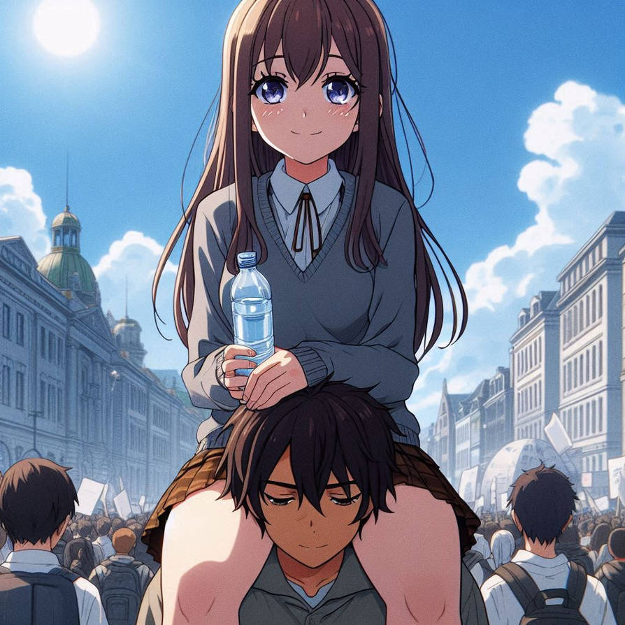 Riding shoulders anime 436 by mhffgghh on DeviantArt