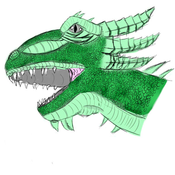 Dragon sketch final colored version