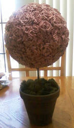 Paper rose topiary